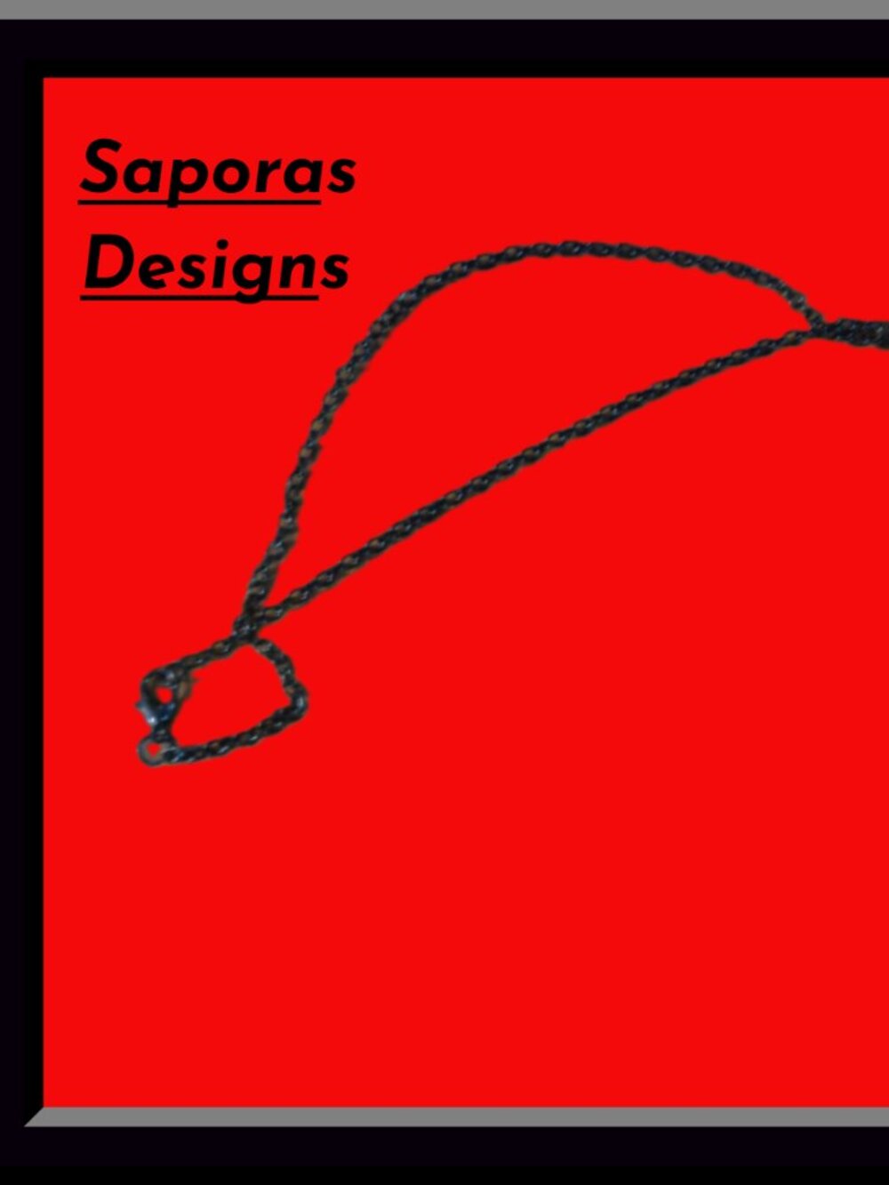 Super Man Theme Necklace Black Tone - Picture 2 of 2